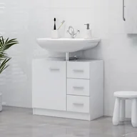 Szafki łazienkowe - vidaXL vidaXL Szafka pod umywalkę, biała, 63x30x54 cm, płyta wiórowa - miniaturka - grafika 1