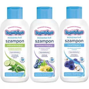 Bambino Rodzina, Szampon mix, 3x400 ml - Szampony do włosów Bambino Rodzina, Szampon mix, 3x400 ml - Szampony do włosów - miniaturka - grafika 1