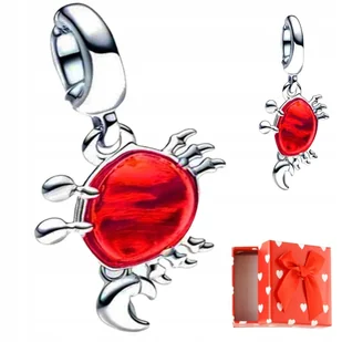 Charms srebrny Czerwony KRAB charmsy zawieszka s925 + PUDEŁKO - Wisiorki - miniaturka - grafika 1