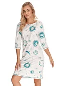 Bielizna nocna - Damska koszula Bruna biała wszechświat S - miniaturka - grafika 1