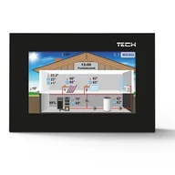 Regulatory i termostaty - TECH REGULATOR POKOJOWY DOTYKOWY ST281 KOMUNIKACJA RS KOLOR CZARNY - miniaturka - grafika 1
