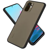 Etui i futerały do telefonów - Etui Cadorabo kompatybilne z Xiaomi Redmi Note 10 w kolorze czarnym matowym - Czerwone przyciski - Etui na telefon komórkowy z silikonem TPU wewnątrz i matowym plastikowym tyłem - Pokrowiec ochronny Hybrydowe etui typu Hardcase Back Case - miniaturka - grafika 1