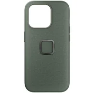 Etui i futerały do telefonów - Peak Design Mobile Everyday Fabric Case etui do iPhone 15 Pro v2 szarozielone - miniaturka - grafika 1
