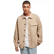 Kurtki męskie - Urban Classics Męska kurtka Painter's Jacket, Worker męska kurtka z bawełny, dostępna w 2 kolorach, rozmiary XS - 5XL, beżowy, XL - miniaturka - grafika 1