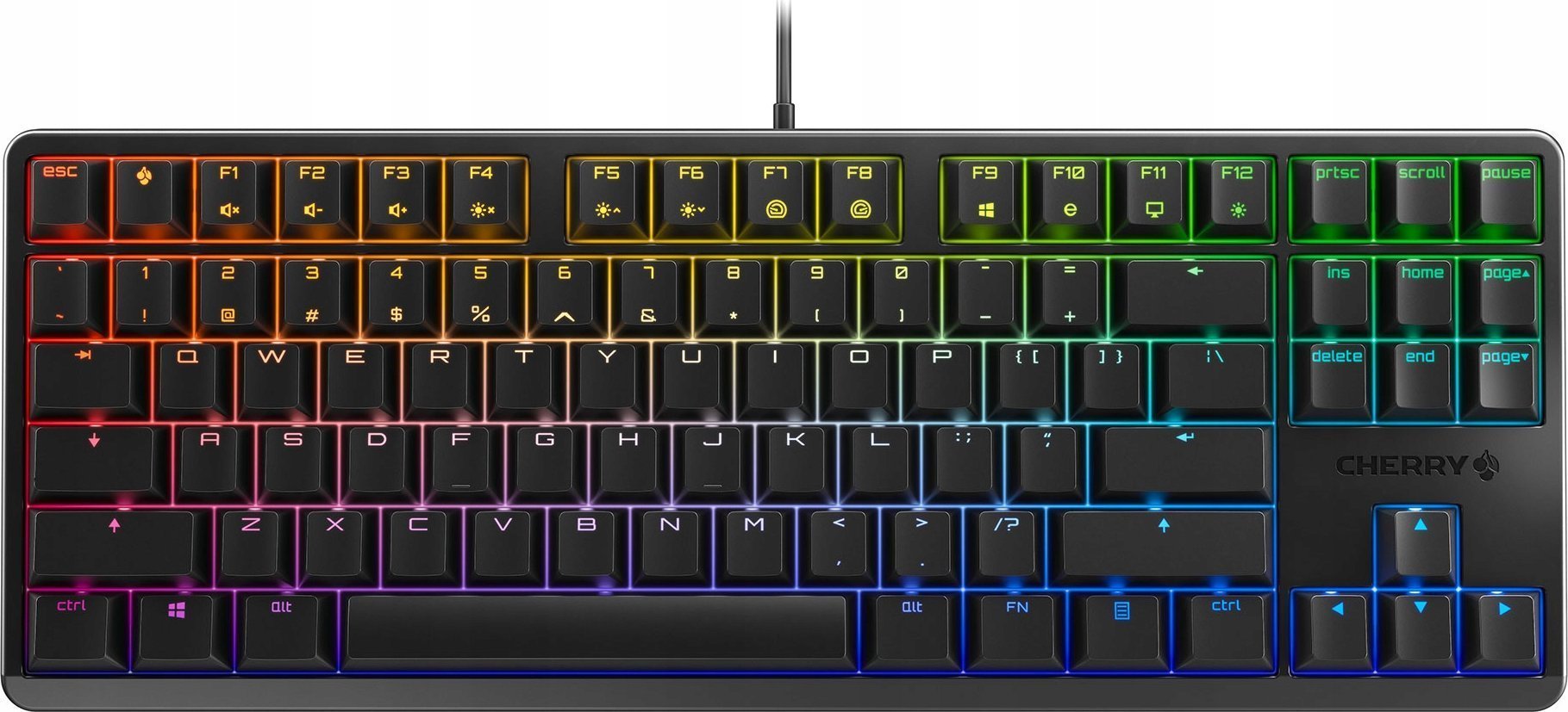 Cherry CHERRY MX BOARD 1.0 TKL, Tenkeyless 80 - 87%, USB, Mechanical, QWERTY, RGB LED, Black G80-3814LXAEU-2