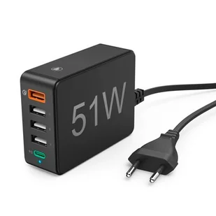 Hama 5x USB PD QC3.0 czarny | - Ładowarki do telefonów - miniaturka - grafika 1