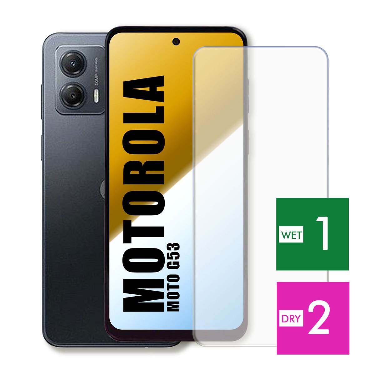 WZMOCNIONE SZKŁO DO MOTOROLA MOTO G53 SZYBKA HARTOWANE 9H JAKOŚĆ