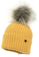 Czapki dla dzieci - Chłopięca czapka na zimę COLD z pomponem miodowy - miniaturka - grafika 1