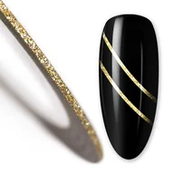 Ozdoby do paznokci - Nitka tasiemka do zdobień krążek golden glitter Nr 10 - miniaturka - grafika 1