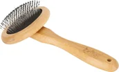 Pozostałe akcesoria dla psów - DINGO Szczotka owalna z bambusową rączką 17,5 x 8,8 cm S - miniaturka - grafika 1