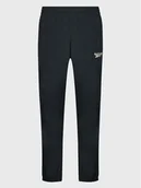 Spodnie sportowe męskie - Reebok Spodnie dresowe Vector HK7077 Czarny Slim Fit - miniaturka - grafika 1