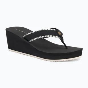 Japonki damskie Tommy Hilfiger Wedge Beach Sandal black - Klapki i japonki damskie - miniaturka - grafika 1