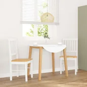 Krzesła - vidaXL Krzesła do jadalni 2 szt. Białe lite drewno gumowe - miniaturka - grafika 1