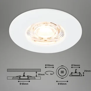 Briloner Reflektor sufitowy LED Kulana Mini IP44 3szt biały - Oprawy, klosze i abażury - miniaturka - grafika 3