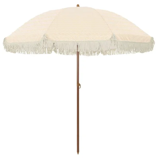 Parasol plażowy Żółty i Biały 205 x 205 x 210 cm
