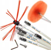 Akcesoria grzewcze - Tajfuny Zestaw Do Czyszczenia Komina Od Dołu Na Wiertarkę Tajfun 6m szczotka nylonowa - miniaturka - grafika 1