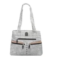 Torebki damskie - Średnia Torebka Damska Charm&Shape na ramię Szara - miniaturka - grafika 1