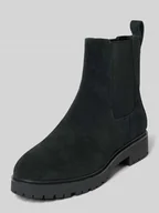 Botki damskie - Sztyblety ze skóry z elastycznymi wstawkami model ‘ALLYSON’ - miniaturka - grafika 1