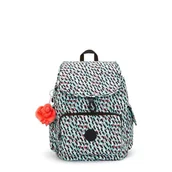 Torebki damskie - Kipling CITY PACK Mały Plecak, Abstract Print White - miniaturka - grafika 1