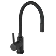 Baterie kuchenne - Bateria kuchenna z elastyczną wylewką U 34 cm Fitness Nero Ferro - miniaturka - grafika 1