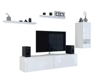 Meblościanki - Meblościanka modułowa biały połysk 30x12x4 H6-M34 - miniaturka - grafika 1