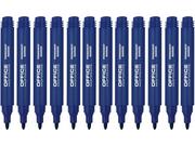 Przybory szkolne - Office Products Marker permanentny okrągły 1-3mm linia) niebieski 12 sztuk - miniaturka - grafika 1
