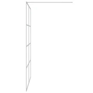 Ścianka prysznicowa srebrna, 140x195 cm przezroczyste szkło ESG - Ścianki i drzwi prysznicowe - miniaturka - grafika 5