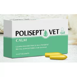 Polisept Vet Calm 10x1g Czopki z CBD JM Sante - Specjalistyczne artykuły dla zwierząt - miniaturka - grafika 1