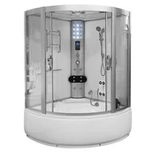 Kabiny z hydromasażem - Biała duża kabino wanna spa z hydromasażem 135x135 cm MO-08135B - miniaturka - grafika 1