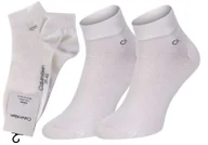 Skarpetki męskie - CALVIN  KLEIN SKARPETY SKARPETKI STOPKI 2 PARY WHITE 701218706 002 - Rozmiar: 39-42 - miniaturka - grafika 1