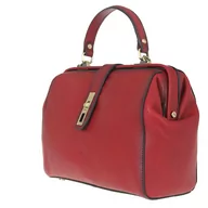 Torebki damskie - Kuferek Katana Skóra Licowa Bordo Torebka do ręki i na ramię - miniaturka - grafika 1