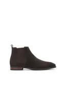 Botki męskie - Brązowe sztyblety męskie z zamszu - miniaturka - grafika 1