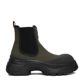 Botki damskie - Sztyblety Hunter CEO-SX2405-1 Khaki - miniaturka - grafika 1