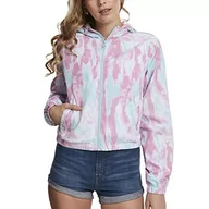 Kurtki damskie - Urban Classics Damska kurtka damska Tie Dye Windbreaker, Aquablue/Pink, XL - miniaturka - grafika 1