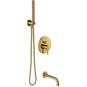 Zestawy prysznicowe - Omnires SYS YW01 ZŁ Y Kompletny system wannowy podtynkowy z wylewką złoty SYS YW01 ZŁ - miniaturka - grafika 1