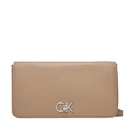 Torebki damskie - Calvin Klein Damskie RE-Lock Double GUSETTE Crossover, srebrna norka, szare, Srebrna norka - miniaturka - grafika 1