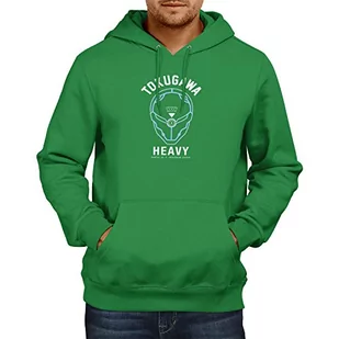 Texlab Texlab męski sweter z kapturem Tokugawa Heavy Industry, zielony, XXL, VEND-12891 VEND-12891 - Swetry męskie - miniaturka - grafika 1