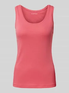 Top o kroju slim fit z mieszanki bawełny - Koszulki i topy damskie - miniaturka - grafika 1