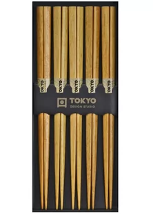 Tokyo Design Studio Zestaw pałeczek z jasnego drewna 22,5cm - 5 par - Tokyo Design Studio 17935 - Zestawy do sushi - miniaturka - grafika 1