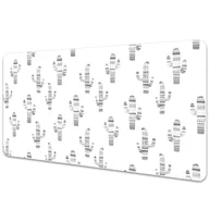 Podkładki na biurko - Podkładki na całe biurko Kaktusy czarno-białe 120x60 cm - miniaturka - grafika 1