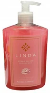 Mydła - Mydło w płynie Linda kremowe róża peonia z pompką do rąk i ciała 0,5 l - miniaturka - grafika 1