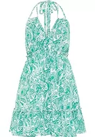 Sukienki - IZIA Damska letnia sukienka 19326439, zielono-biała, L, Zielony biały, L - miniaturka - grafika 1