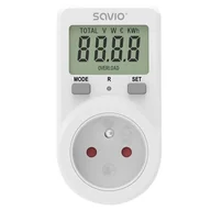 Kostki, złączki, wtyczki - Watomierz SAVIO AE-02 Biały - miniaturka - grafika 1