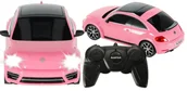 Zabawki zdalnie sterowane - Samochód RC dla dziewczynki na Pilot Volkswagen Beetle Różowy dla Dzieci 6+ 1:24 - miniaturka - grafika 1