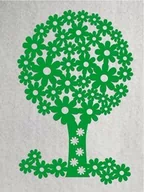 Zabawki kreatywne - Drzewo z kwiatów- wycinanka z kartonu - miniaturka - grafika 1