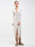 Sukienki - BIG STAR Sukienka w kolorze kremowym - miniaturka - grafika 1