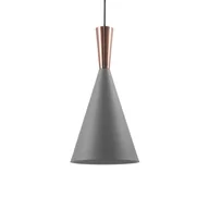 Lampy sufitowe - BLmeble Lampa wisząca szaro-miedziana TAGUS - miniaturka - grafika 1