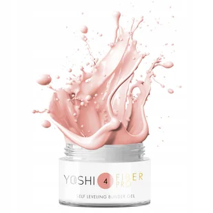 YOSHI Żel Budujący do paznokci UV LED pastelowy róż FIBER PRO No 4 15ml - Żele do paznokci - miniaturka - grafika 1