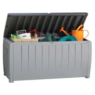 Pojemniki przemysłowe - KETER Skrzynia ogrodowa KETER Novel Storage Box 340L Szaro-czarny 210381 - miniaturka - grafika 1