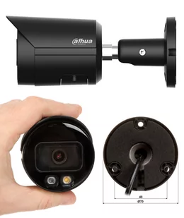 Czarna kamera IP DAHUA IPC-HFW2849S-S-IL-0280B-Black 8MPX WizSense Smart Dual Illumination Mikrofon - Kamery IP - miniaturka - grafika 3